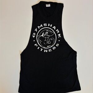 Gymshark Black Tank Top with White Logo Accent